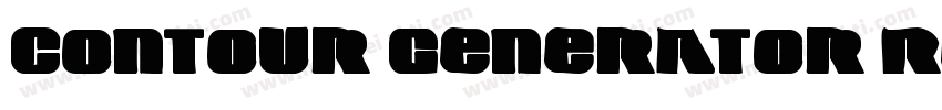 Contour Generator Regular字体转换